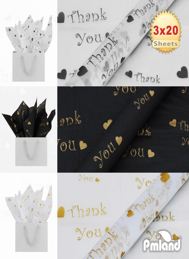 PMLAND 60 Sheets Thank You Tissue Paper 20 × 15 Inches – Premium Gift Wrapping & Packaging Paper, Acid-Free, Vibrant Colour, Tear-Resistant for Gift Bags, Boxes, Crafts & Party Décor - Image 4